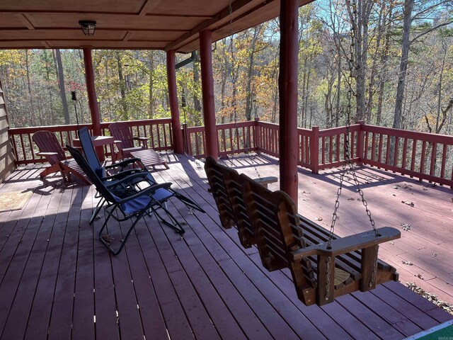1217 Lovell Ln, Mountain View, AR 72560 - view of wooden terrace