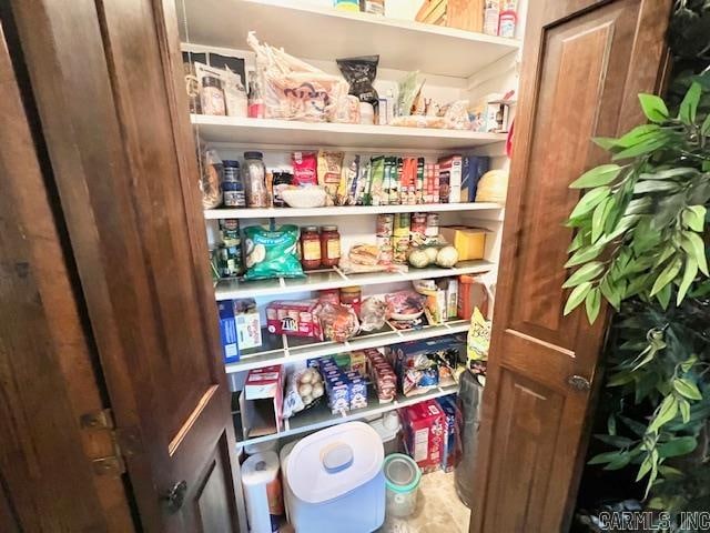 view of pantry