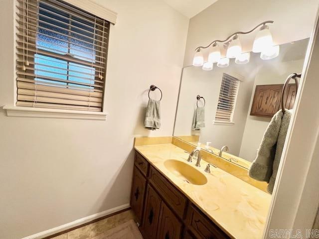 bathroom with vanity