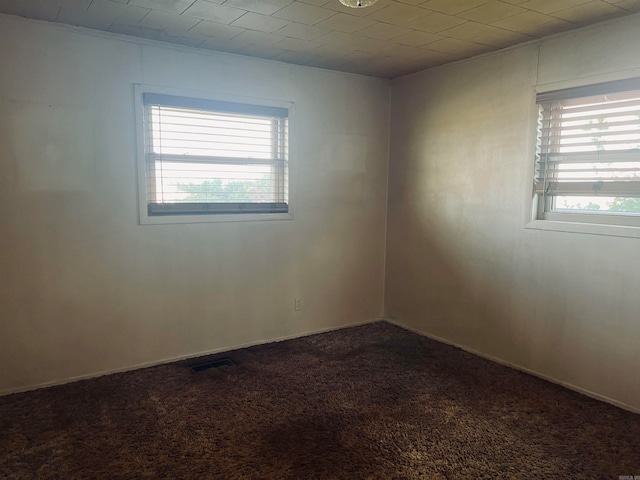 unfurnished room featuring carpet and ornamental molding