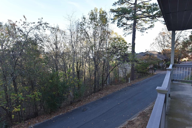 view of road featuring a mountain view