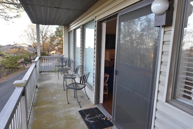 view of balcony