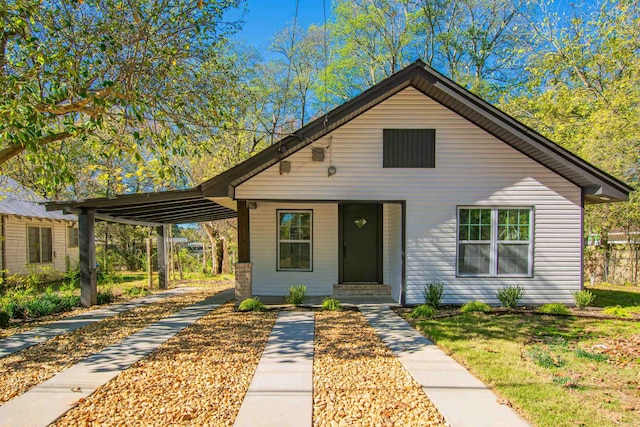 view of bungalow-style home