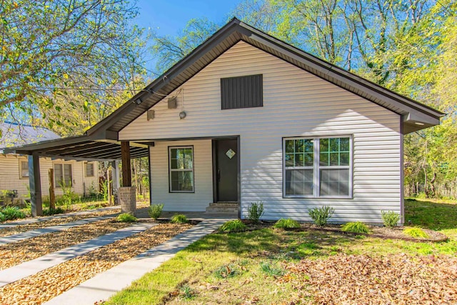 view of bungalow-style home