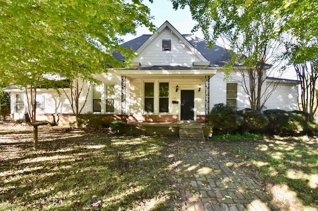 view of front of property with a porch