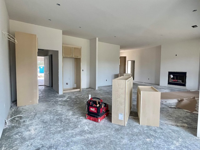 living room with carpet flooring