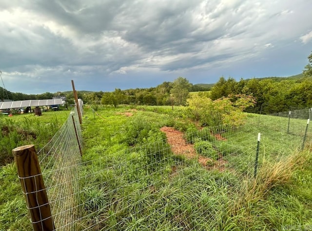 view of yard featuring a rural view