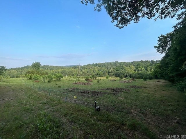 view of landscape featuring a rural view