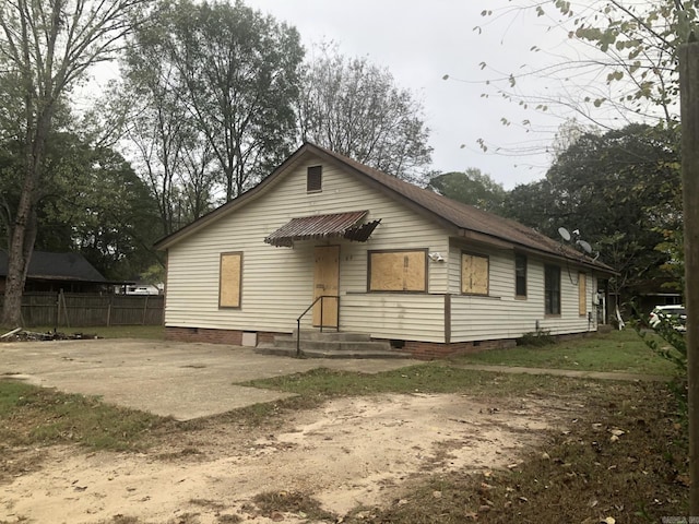 view of back of property