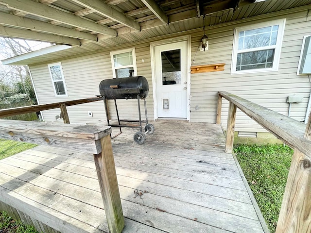 view of wooden deck