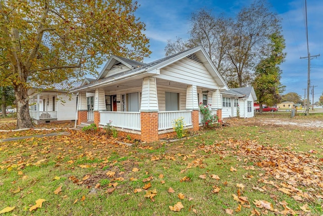 view of front of property with a porch