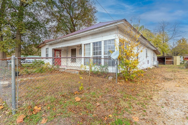 view of bungalow