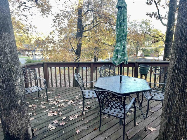 view of wooden deck