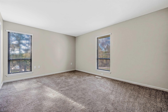 view of carpeted spare room