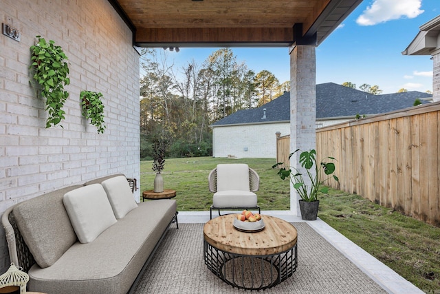 view of patio / terrace with outdoor lounge area