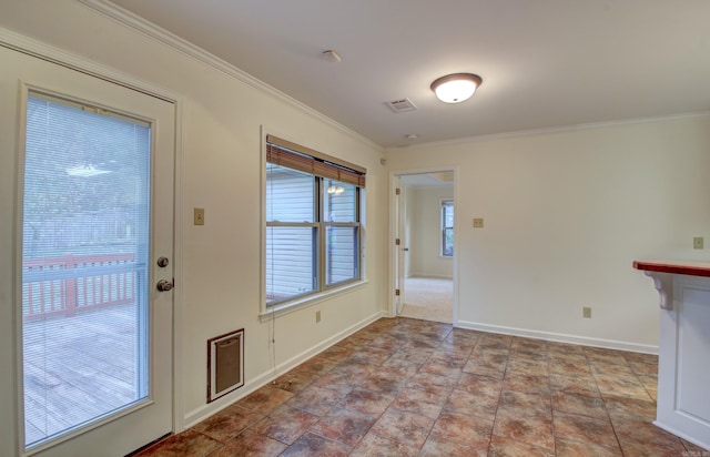 entryway with ornamental molding