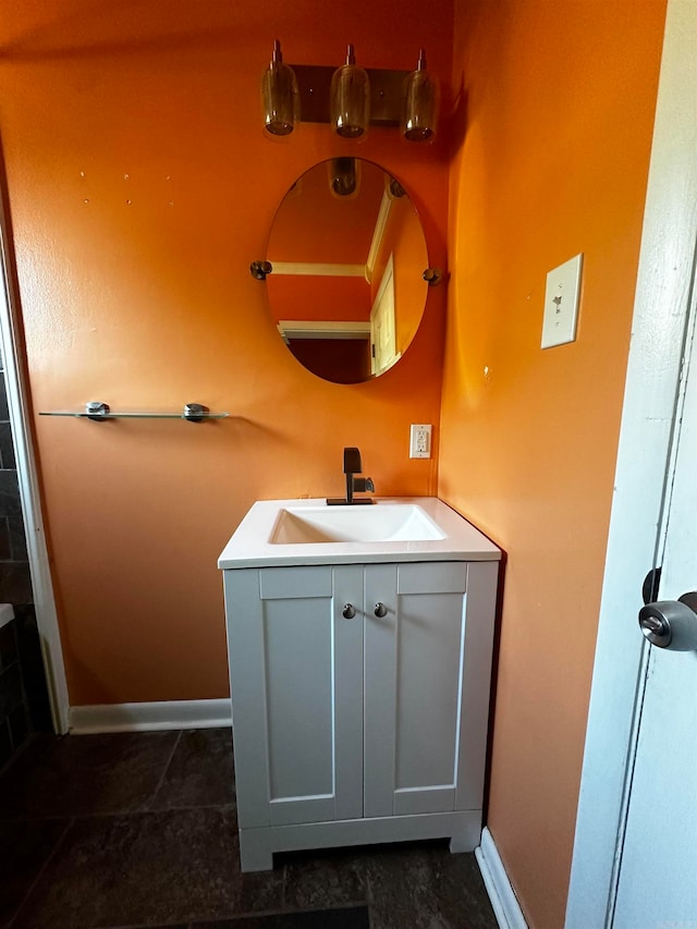 bathroom featuring tile patterned floors and vanity