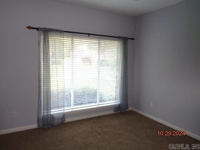 carpeted spare room featuring plenty of natural light