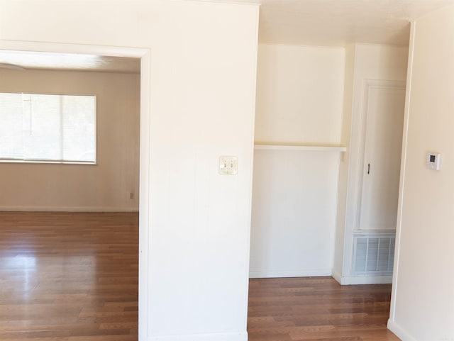 interior space featuring dark hardwood / wood-style floors