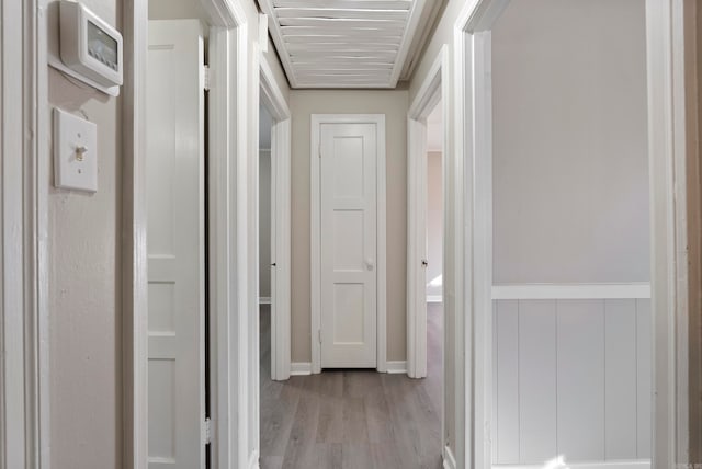 hallway featuring light hardwood / wood-style floors