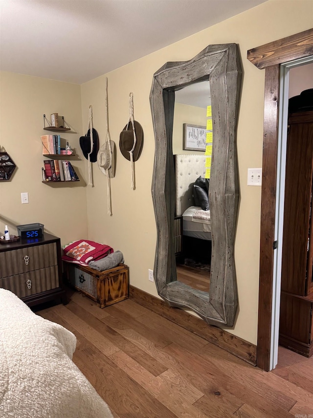 bedroom featuring wood-type flooring