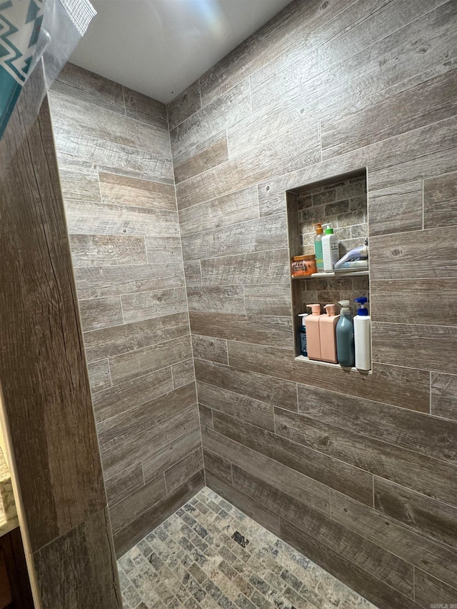 bathroom with a shower