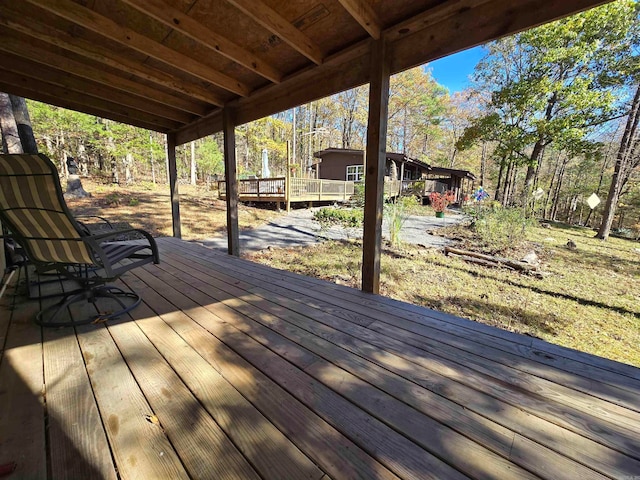 view of wooden terrace