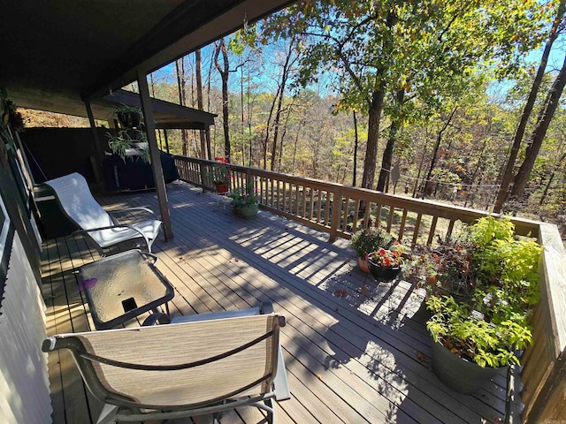 view of wooden terrace