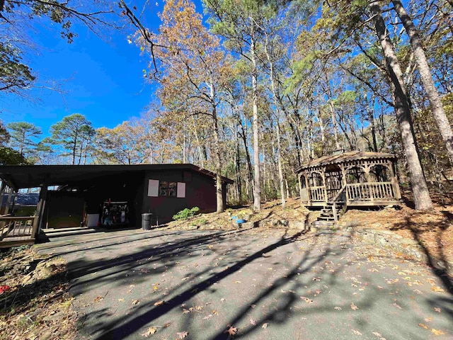 exterior space with a gazebo