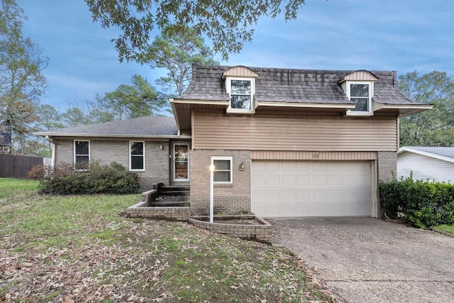 view of front facade with a garage