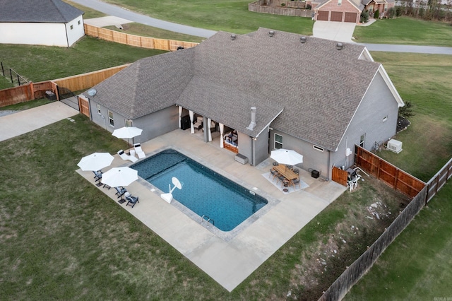 view of pool featuring a patio area