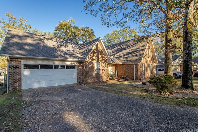 view of front facade with a garage