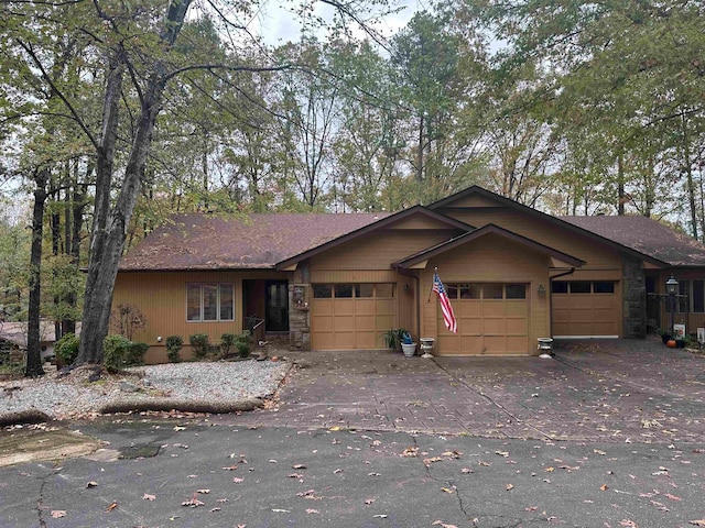 view of front of home featuring a garage