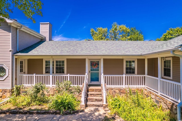 view of front of home featuring a porch