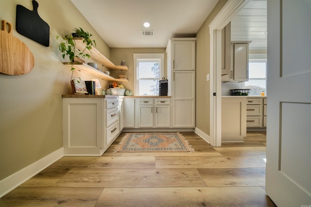 mudroom featuring light hardwood / wood-style flooring