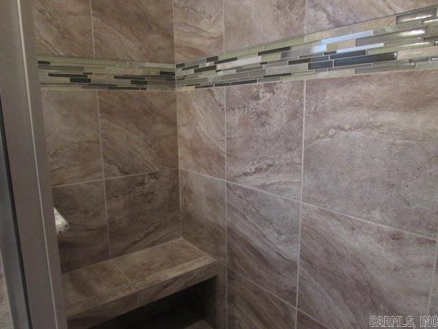 room details with tiled shower