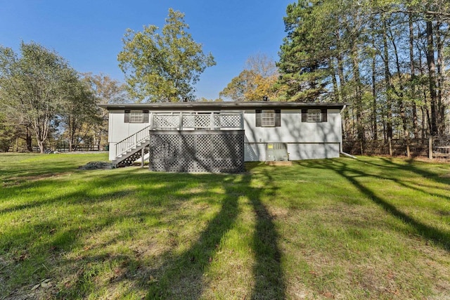 view of outdoor structure with a lawn