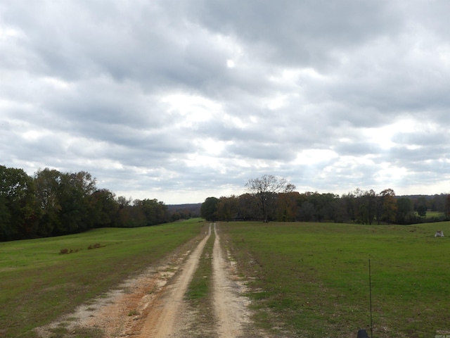 view of street featuring a rural view