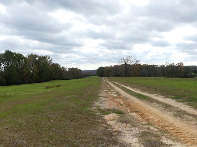 view of street featuring a rural view