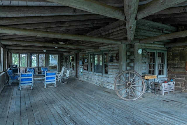 view of wooden terrace