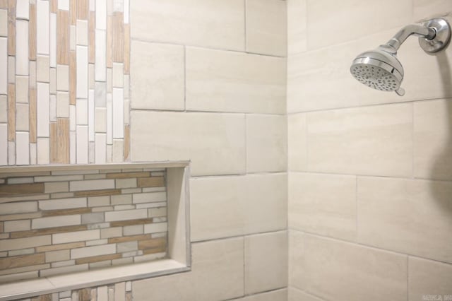 interior details featuring a shower