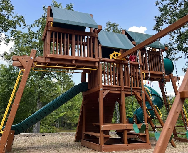 view of community jungle gym