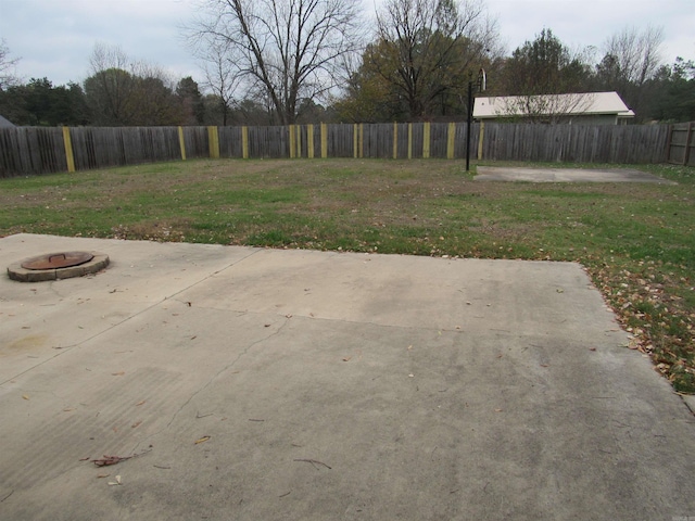 view of yard with a patio