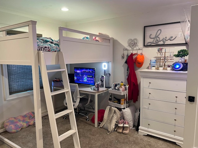 view of carpeted bedroom