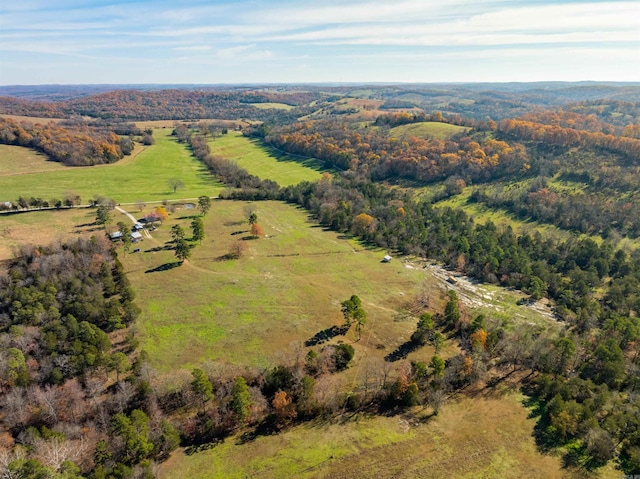 drone / aerial view featuring a rural view