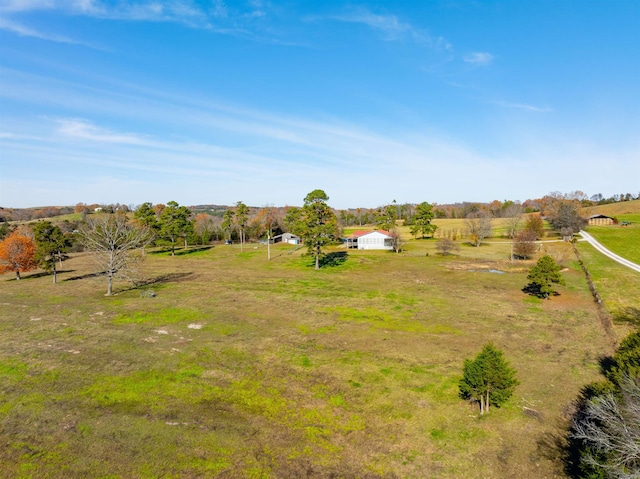 aerial view with a rural view