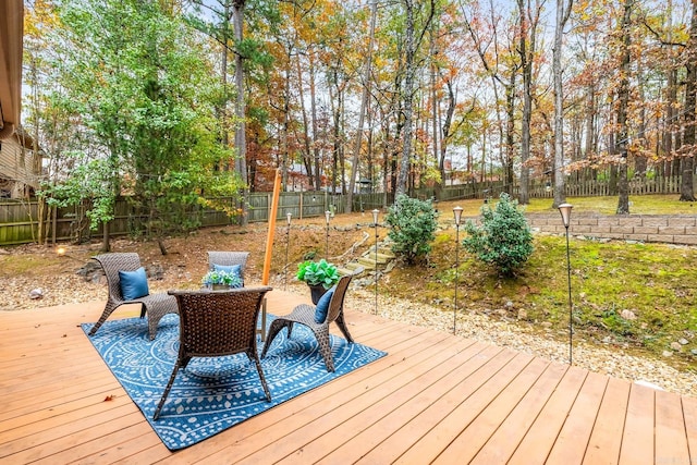 view of wooden deck