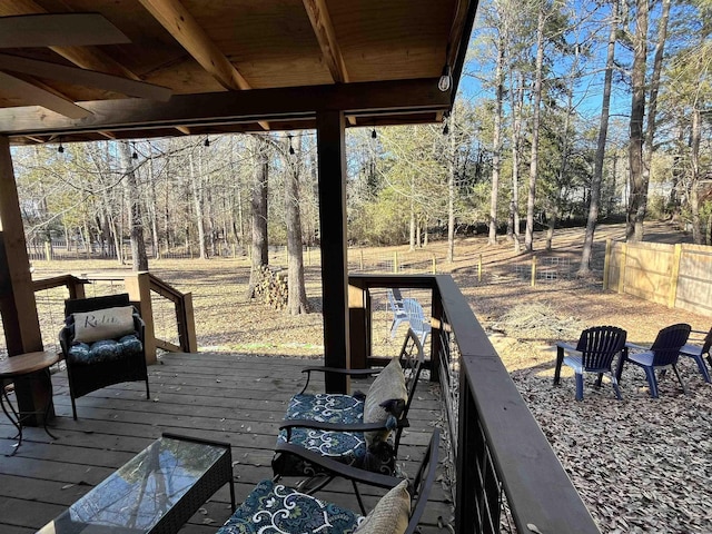 173 Henry Ln, Shirley, AR 72153 - view of wooden terrace