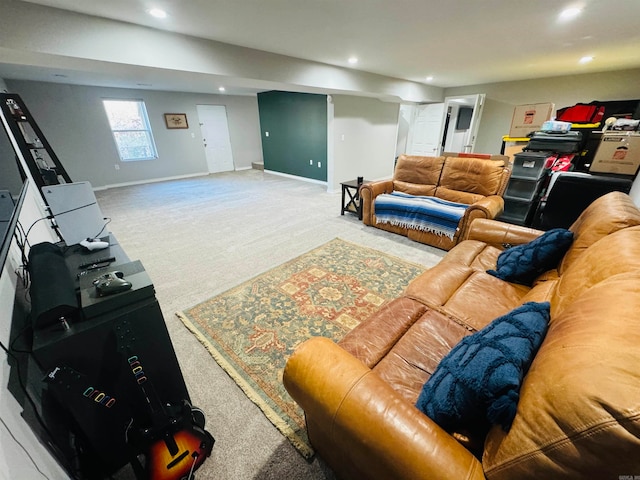 view of carpeted living room