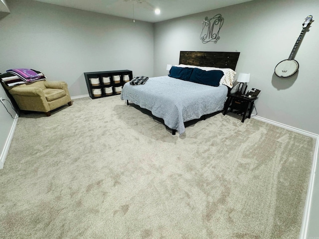 view of carpeted bedroom